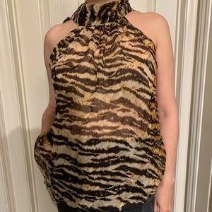 D&G Silk Animal Printed Top